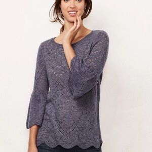 Lauren Conrad Eyelet Crewneck Sweater
